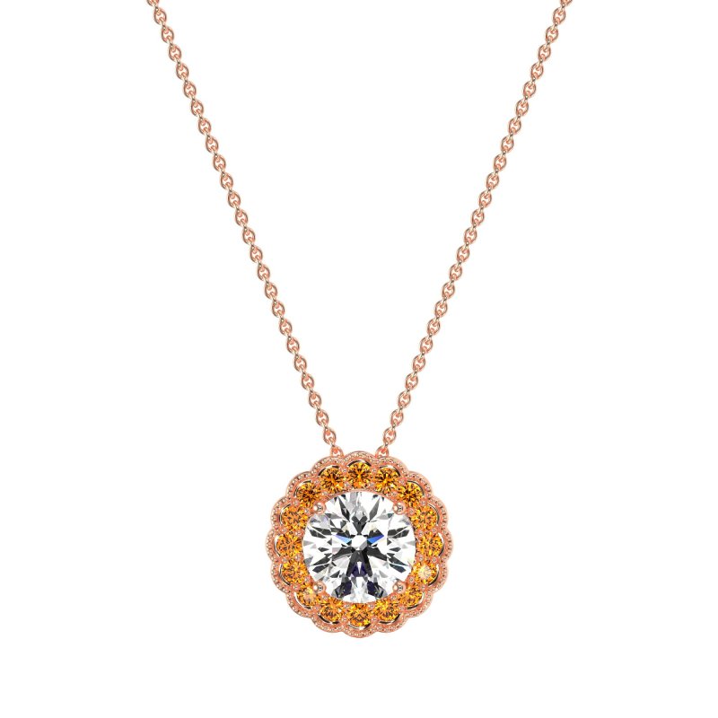 Flower Halo Antique Necklace