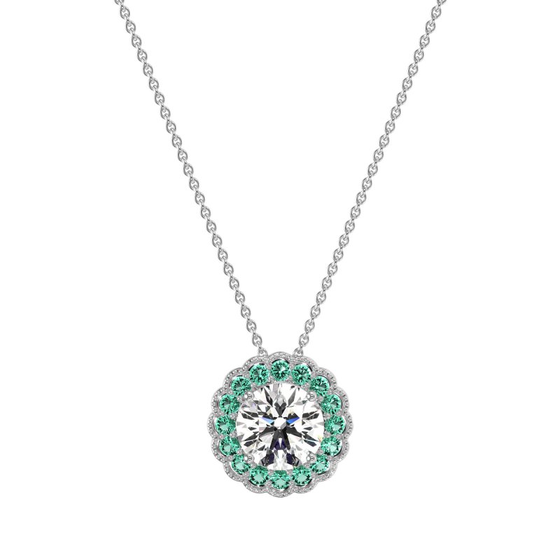 Flower Halo Antique Necklace