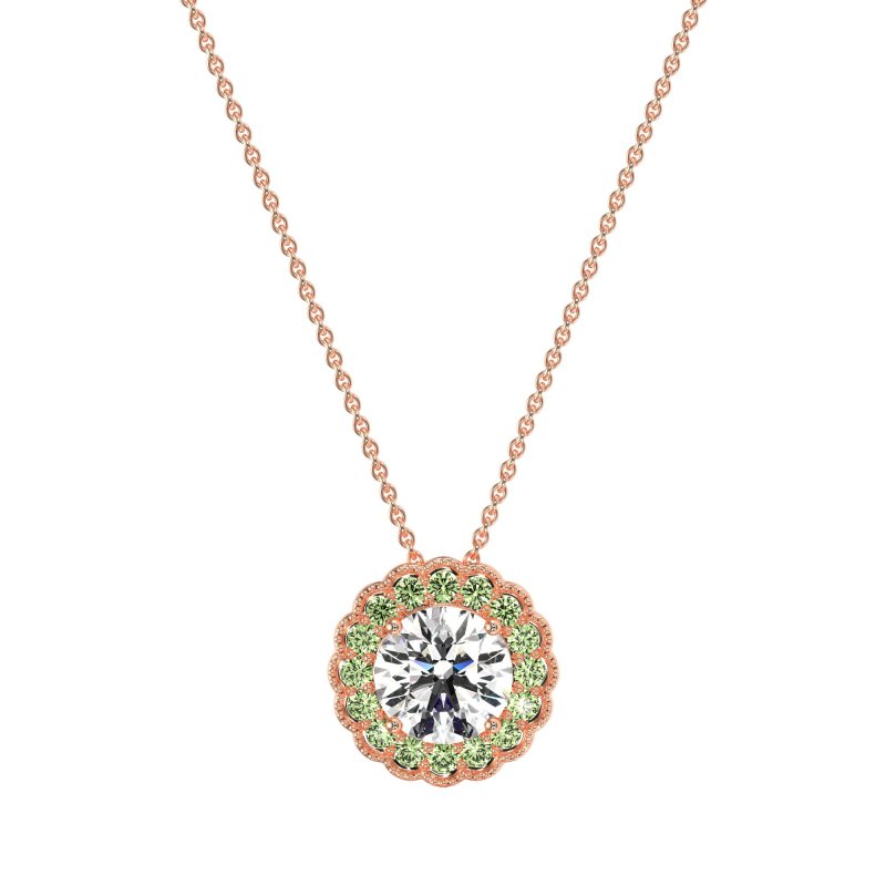 Flower Halo Antique Necklace