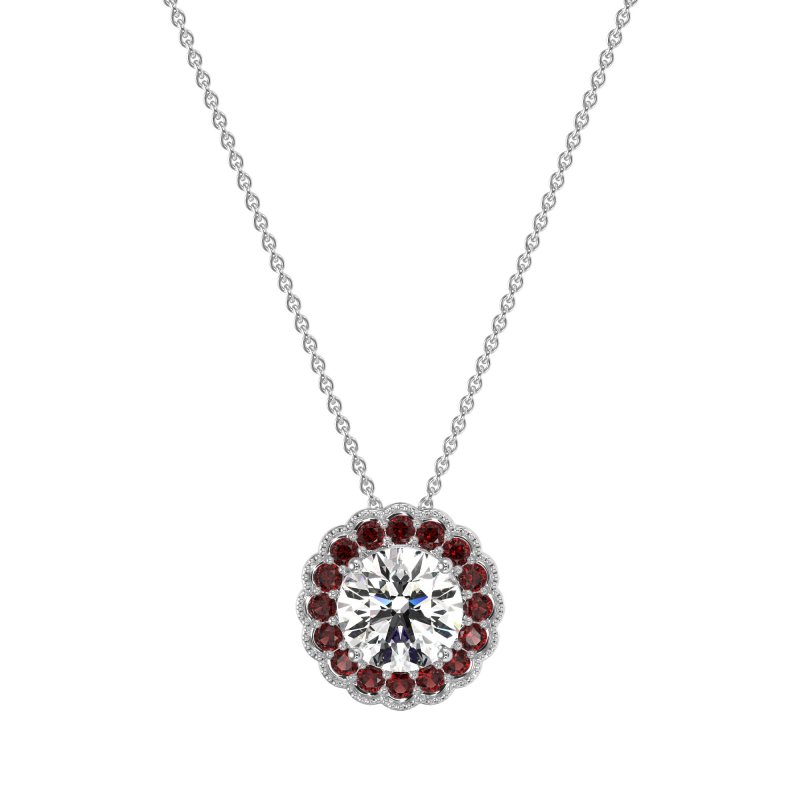 Flower Halo Antique Necklace