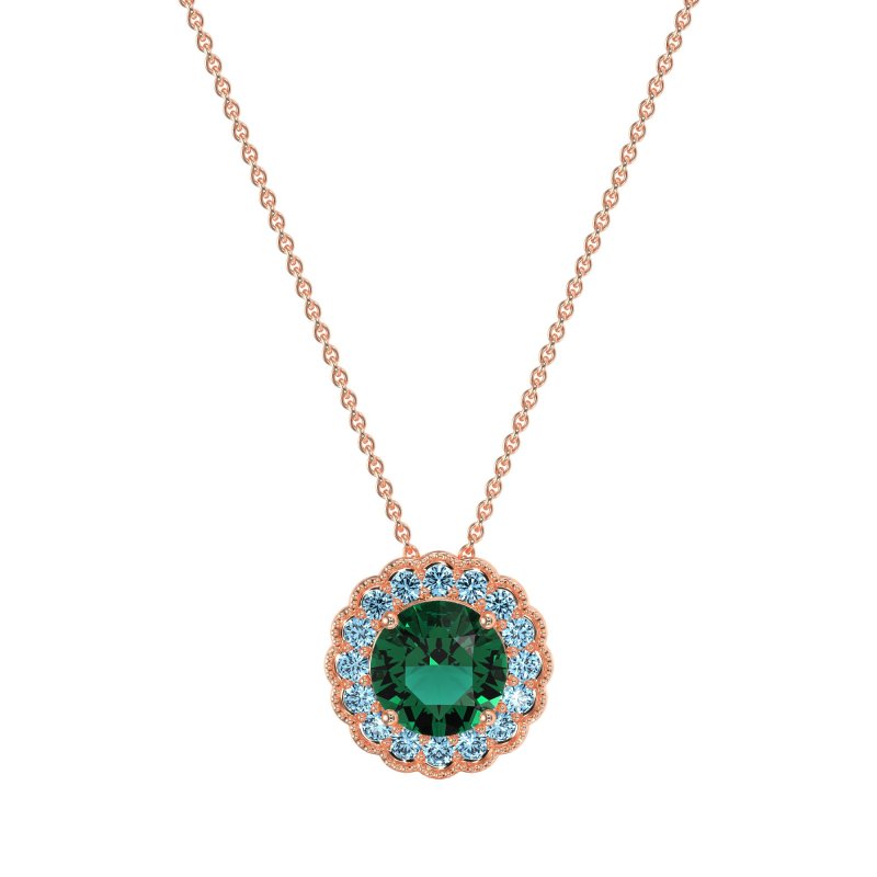 Flower Halo Antique Necklace