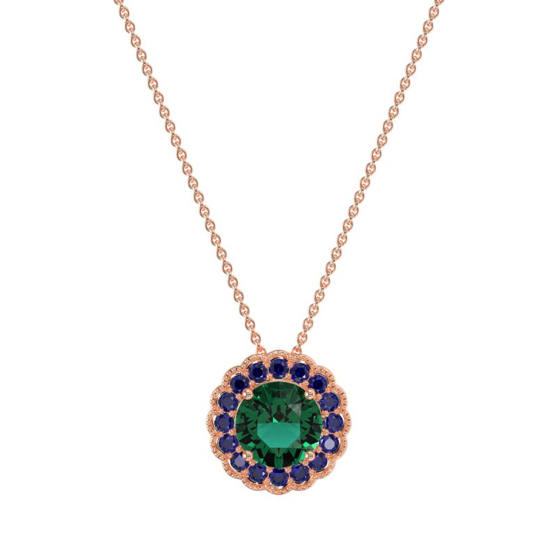 Flower Halo Antique Necklace