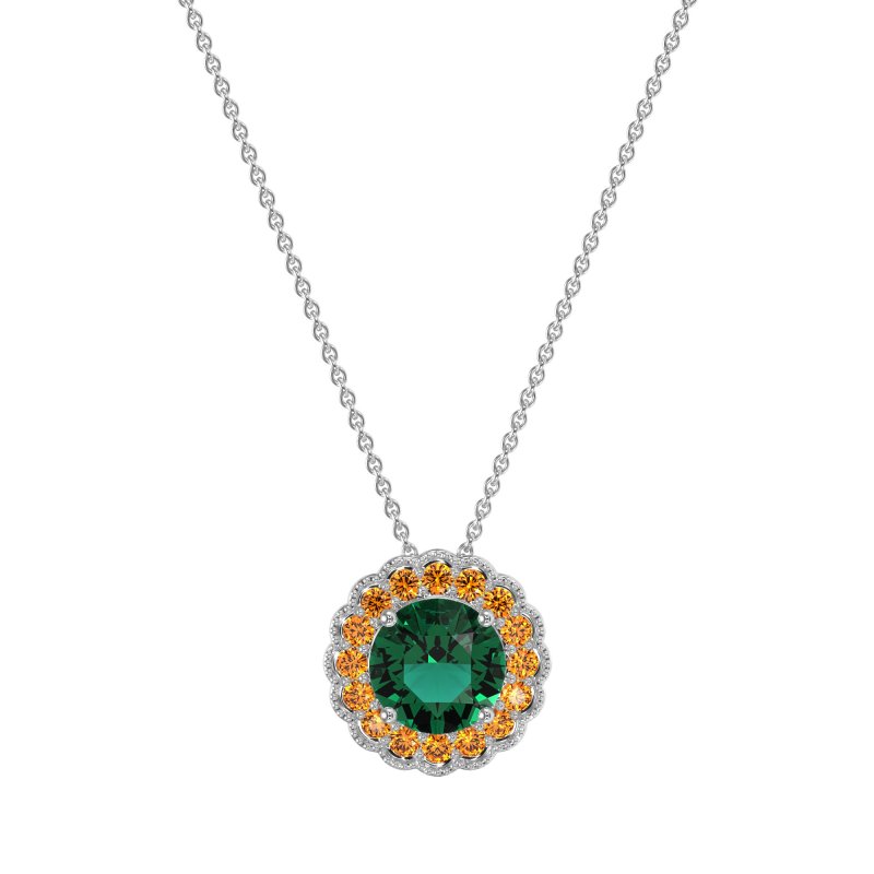 Flower Halo Antique Necklace