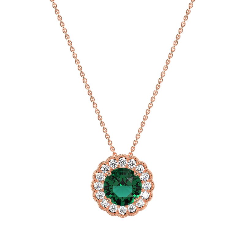 Flower Halo Antique Necklace