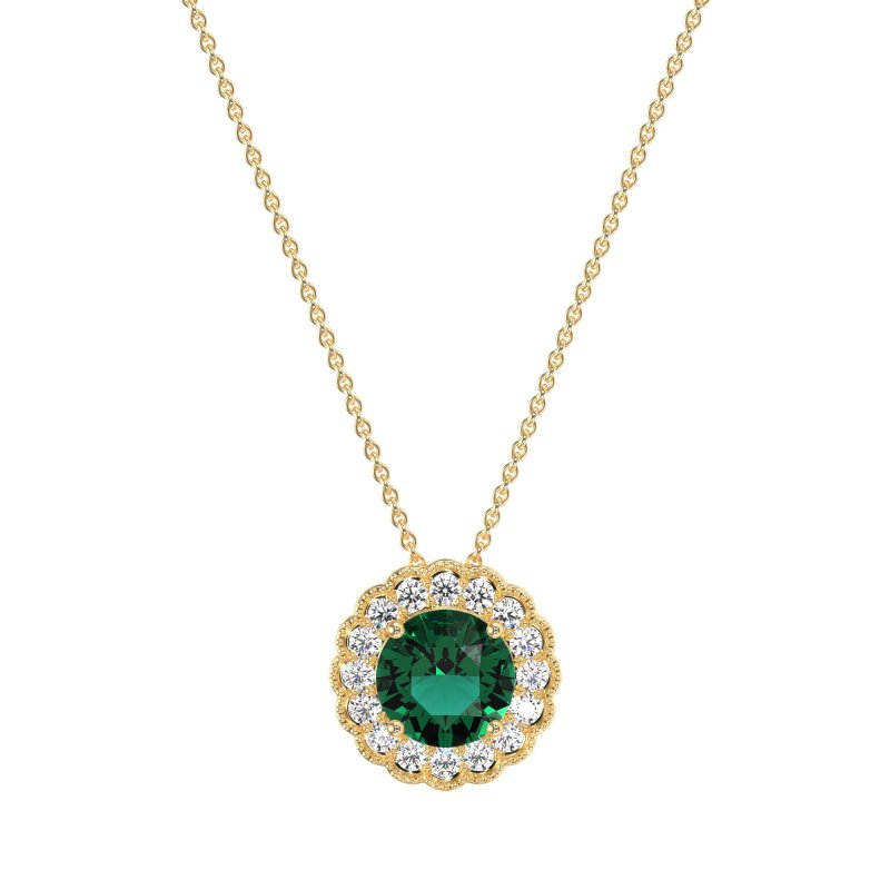 Flower Halo Antique Necklace