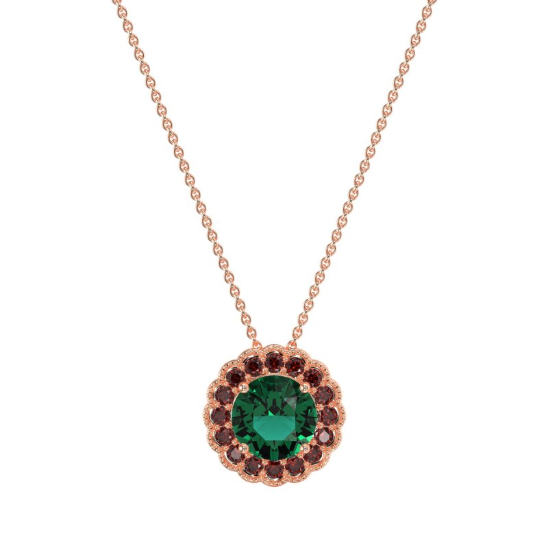 Flower Halo Antique Necklace