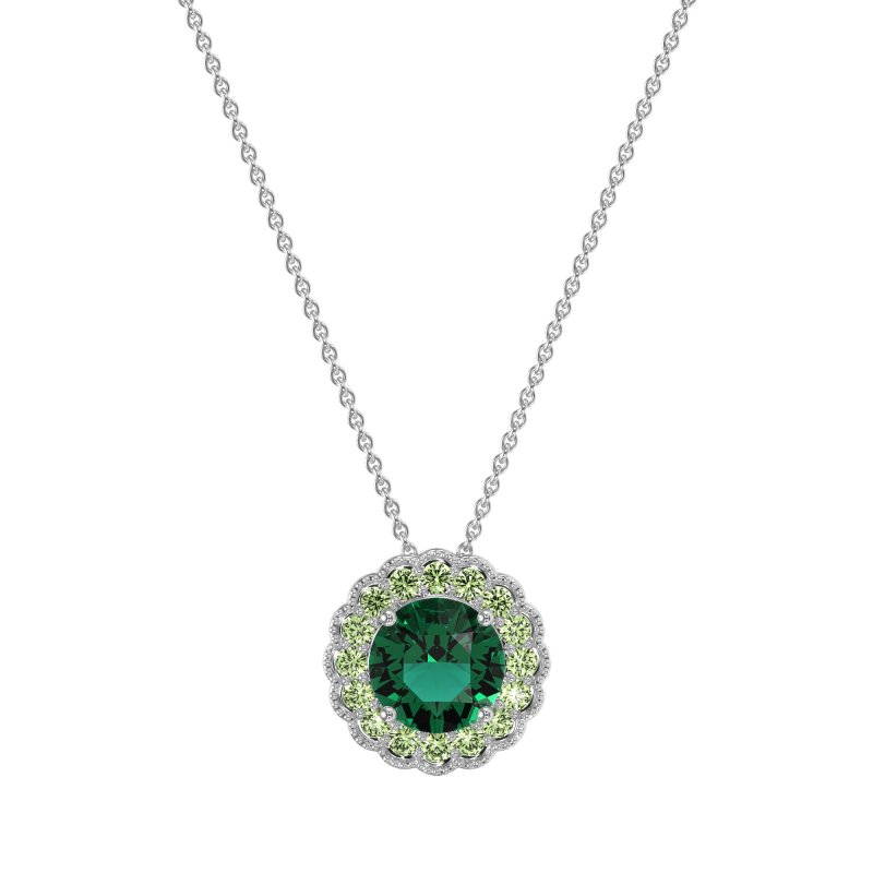 Flower Halo Antique Necklace