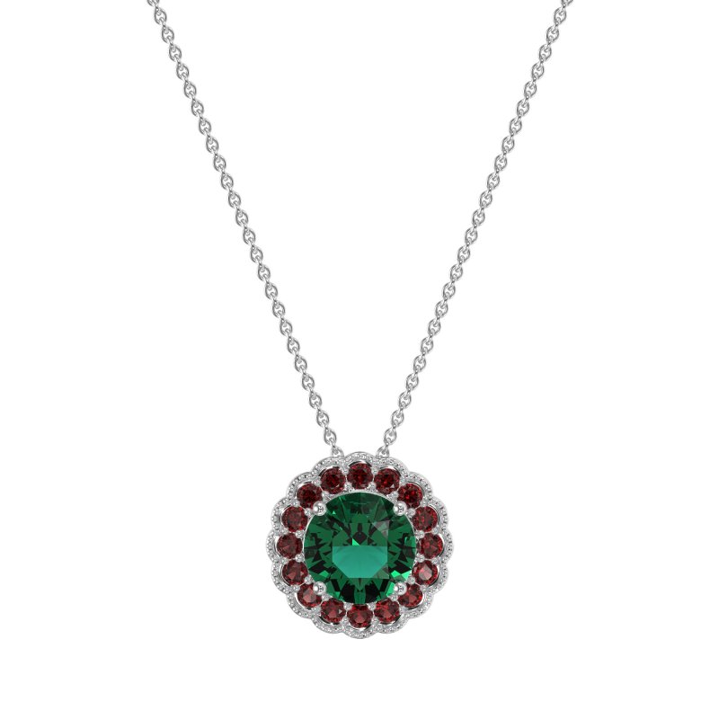 Flower Halo Antique Necklace