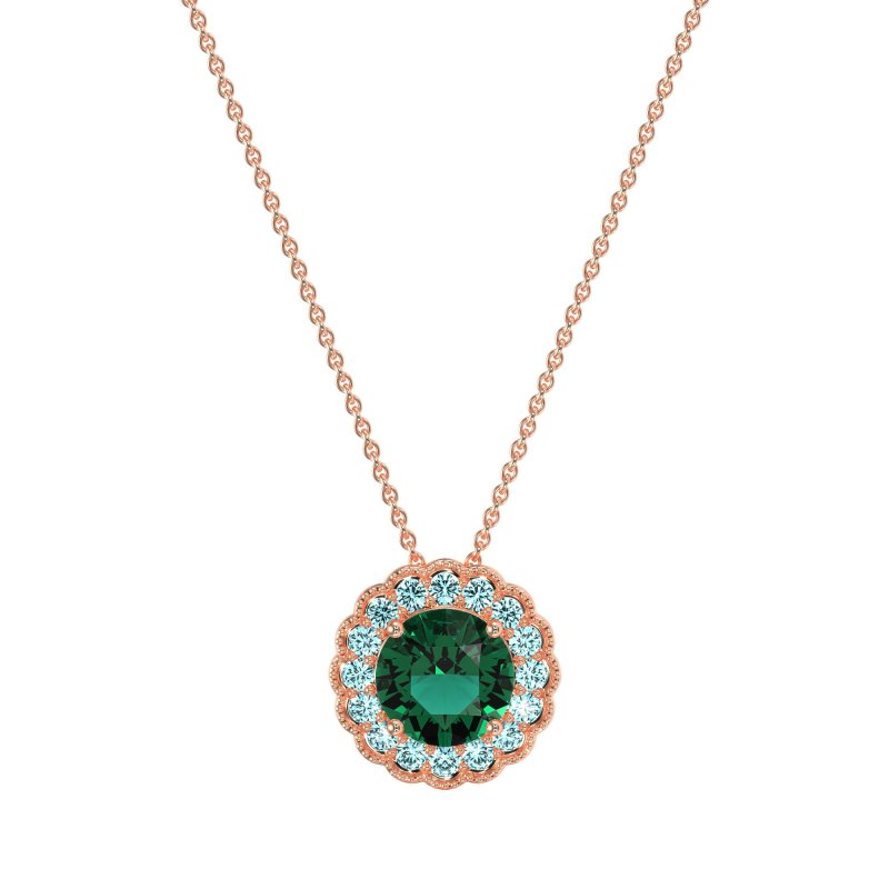 Flower Halo Antique Necklace