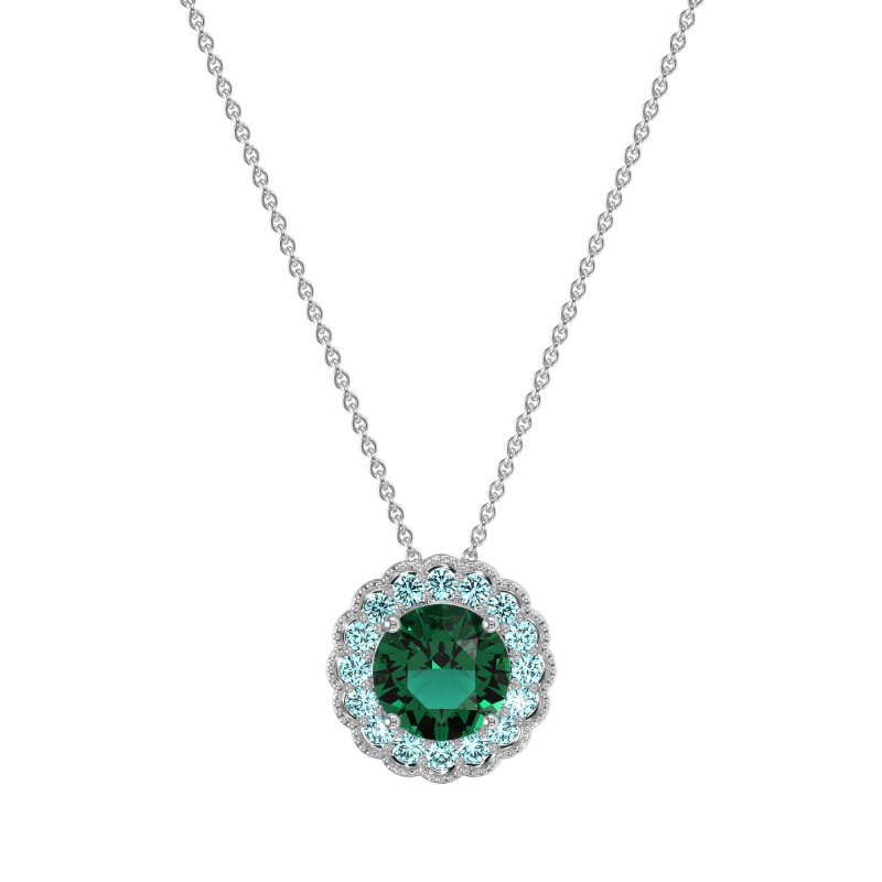 Flower Halo Antique Necklace