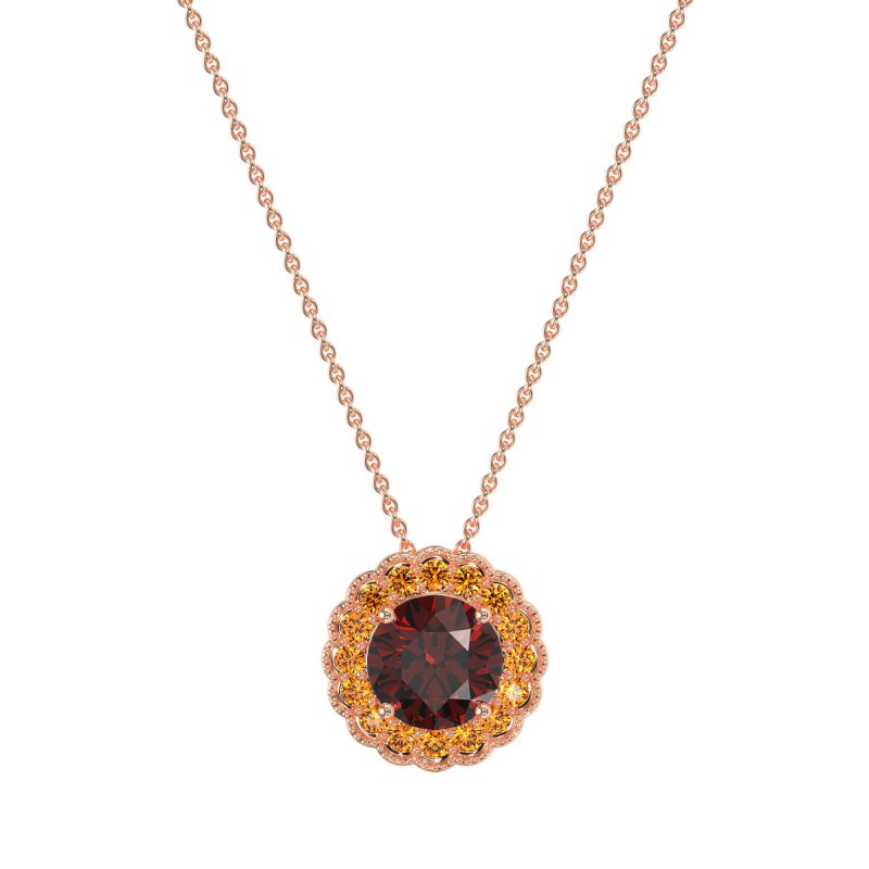 Flower Halo Antique Necklace