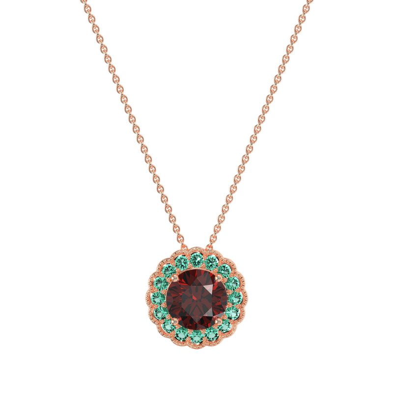 Flower Halo Antique Necklace