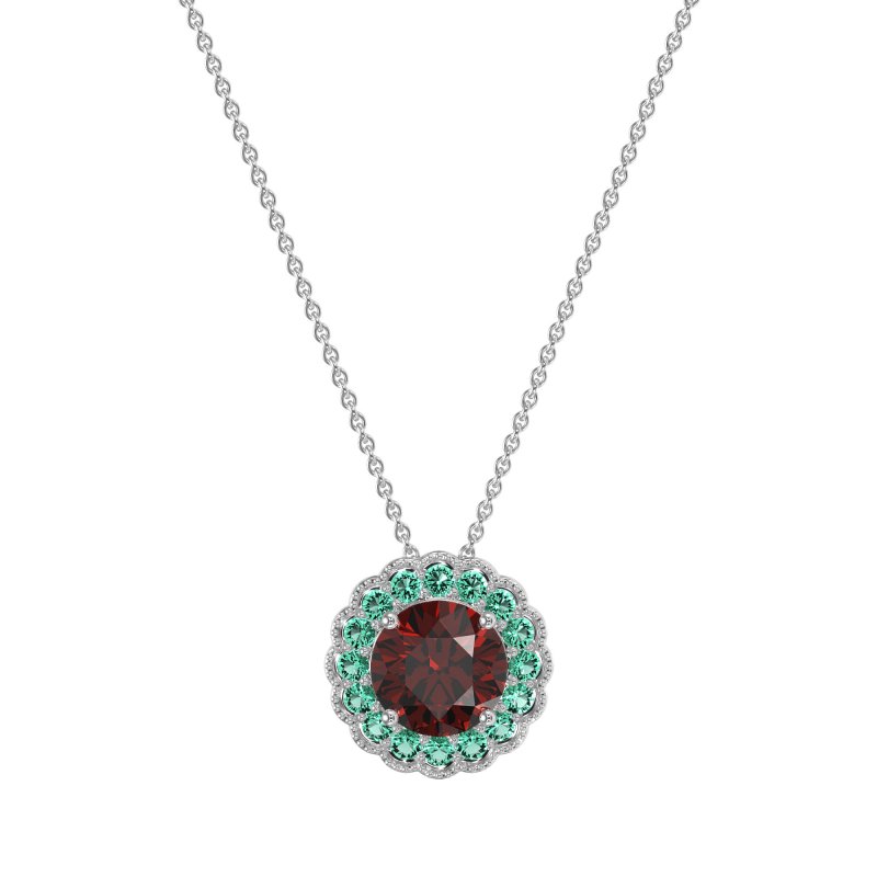 Flower Halo Antique Necklace