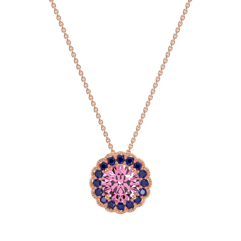 Flower Halo Antique Necklace