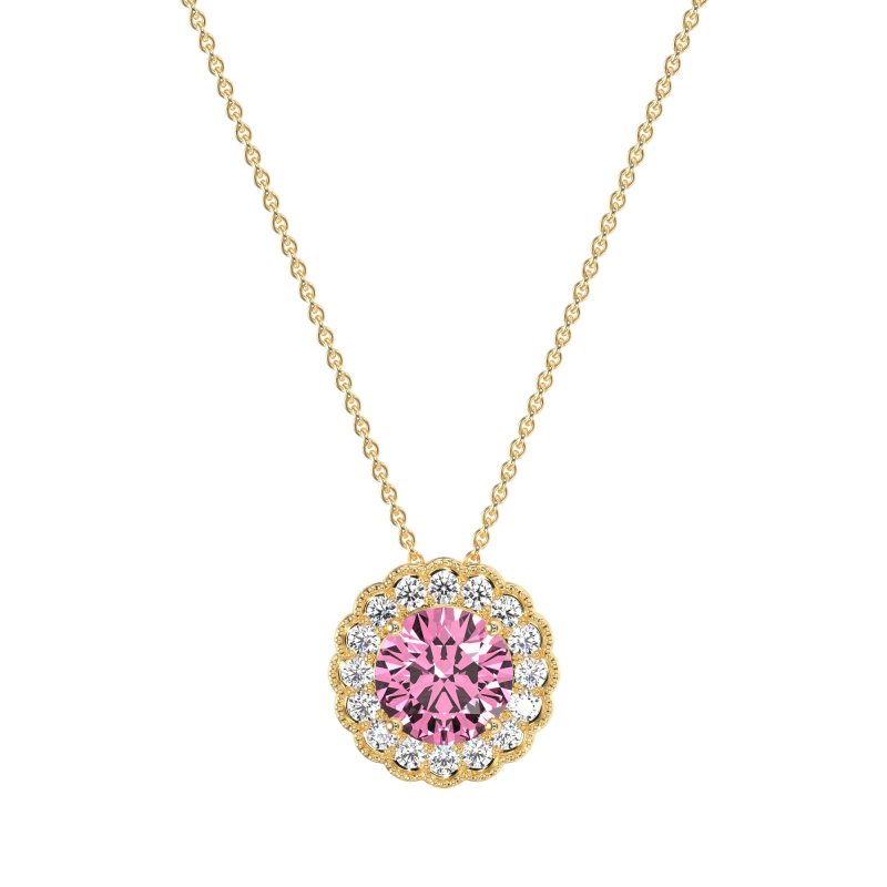 Flower Halo Antique Necklace