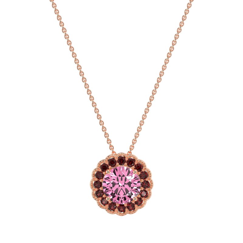 Flower Halo Antique Necklace