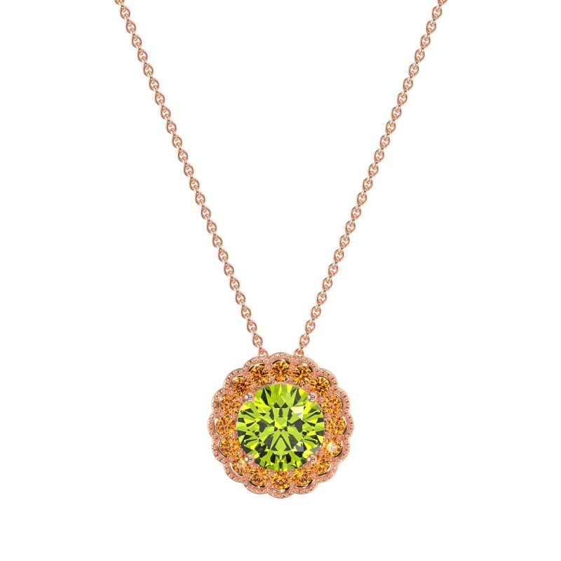Flower Halo Antique Necklace