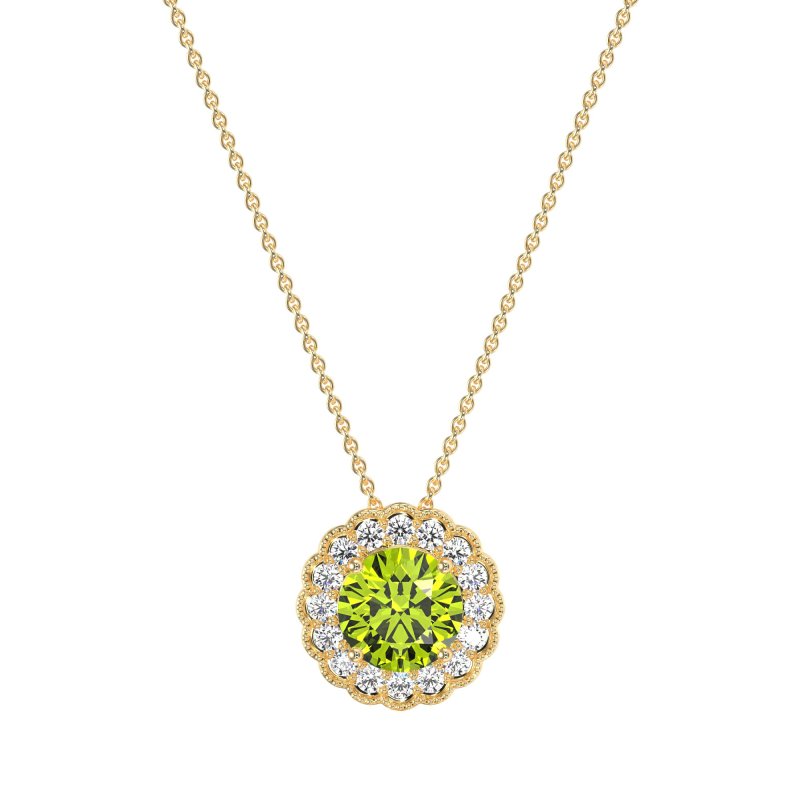 Flower Halo Antique Necklace