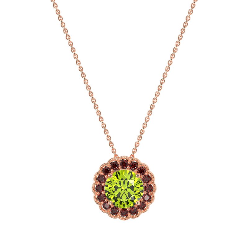 Flower Halo Antique Necklace