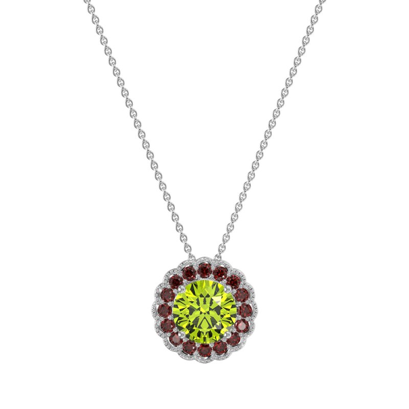 Flower Halo Antique Necklace