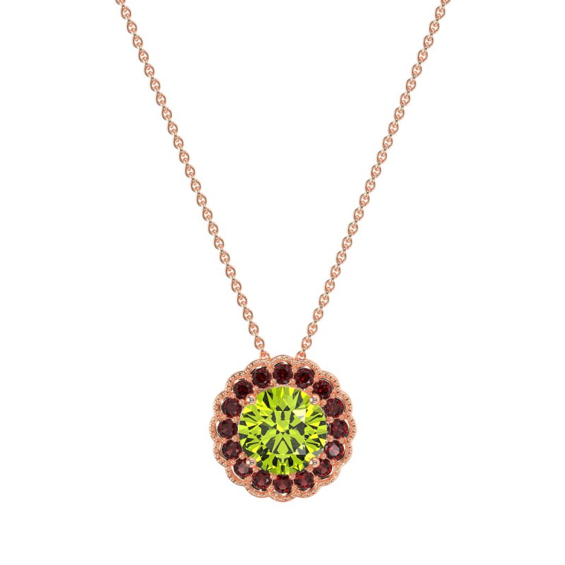 Flower Halo Antique Necklace