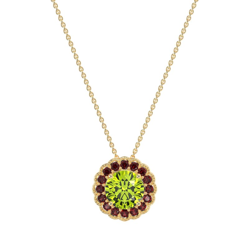 Flower Halo Antique Necklace