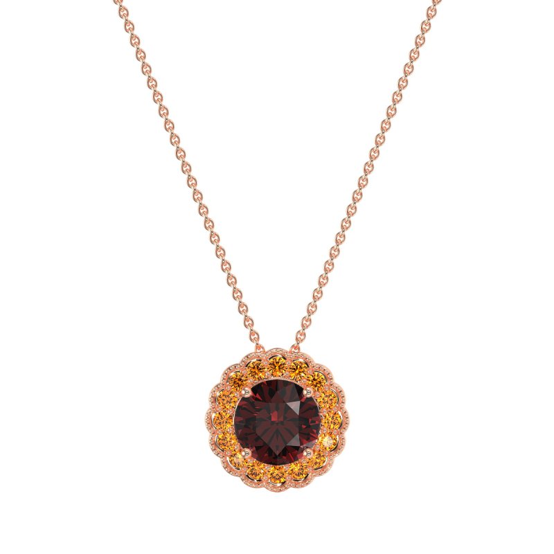 Flower Halo Antique Necklace