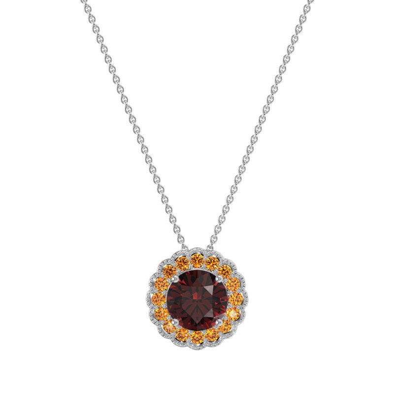 Flower Halo Antique Necklace