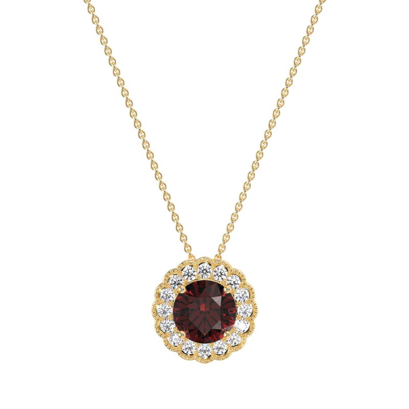 Flower Halo Antique Necklace