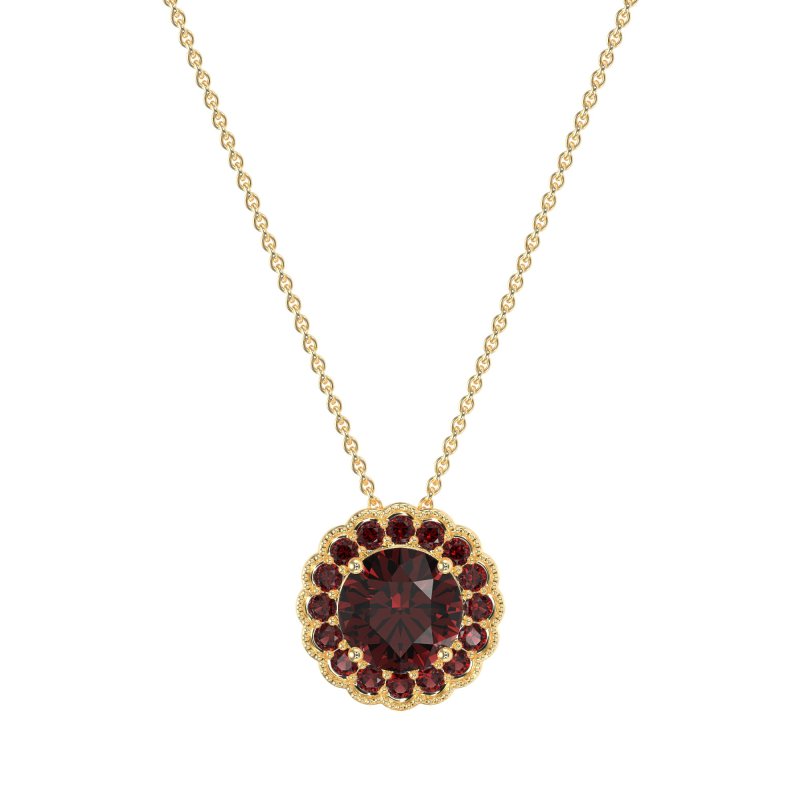 Flower Halo Antique Necklace