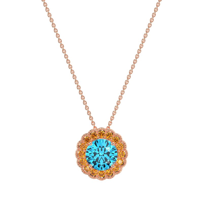 Flower Halo Antique Necklace