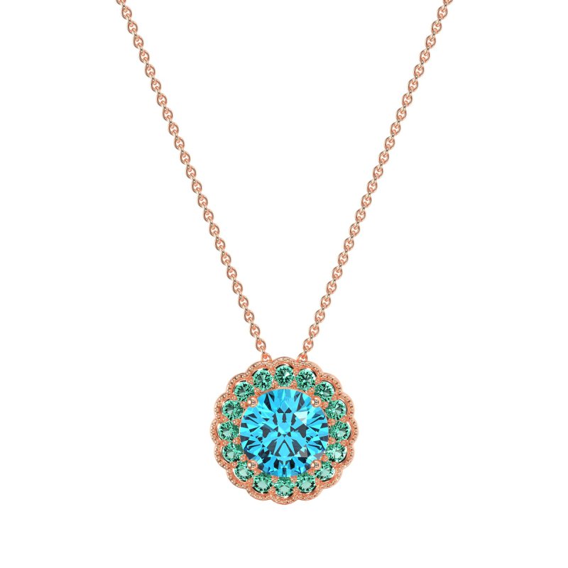 Flower Halo Antique Necklace