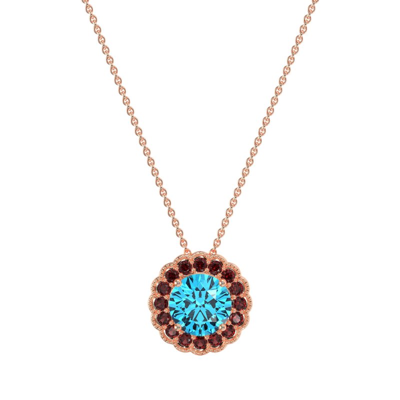 Flower Halo Antique Necklace