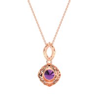 Modern Round Halo Necklace