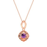 Modern Round Halo Necklace