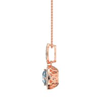 Modern Round Halo Necklace