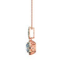 Modern Round Halo Necklace