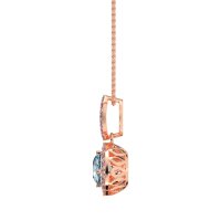 Modern Round Halo Necklace