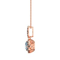 Modern Round Halo Necklace