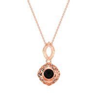 Modern Round Halo Necklace