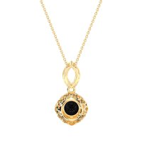 Modern Round Halo Necklace