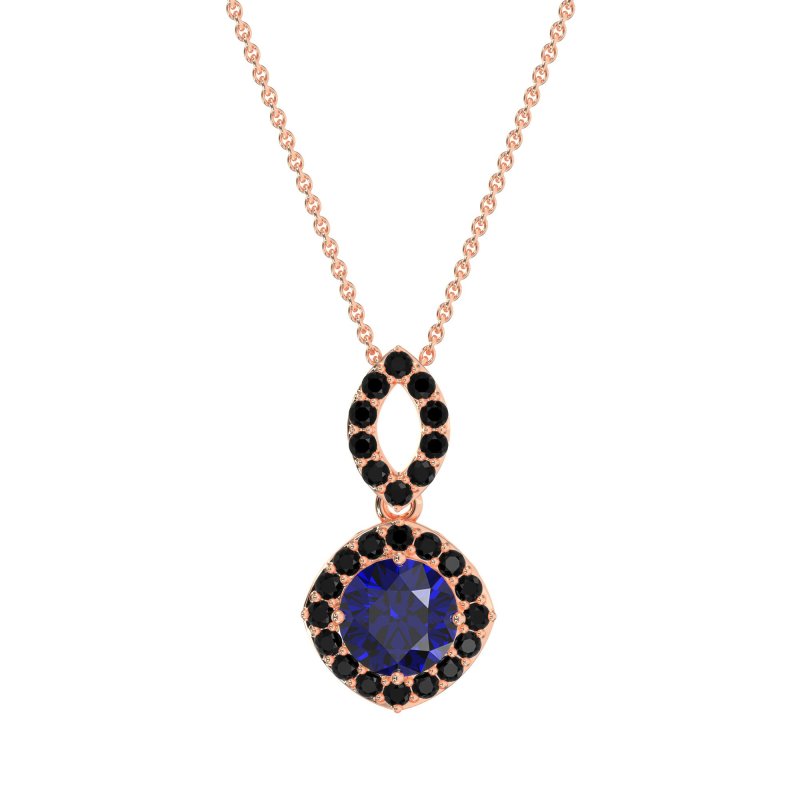 Modern Round Halo Necklace