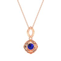 Modern Round Halo Necklace