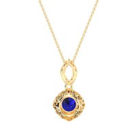 Modern Round Halo Necklace