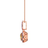 Modern Round Halo Necklace
