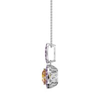 Modern Round Halo Necklace