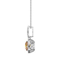 Modern Round Halo Necklace