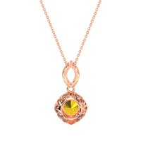 Modern Round Halo Necklace