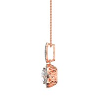 Modern Round Halo Necklace