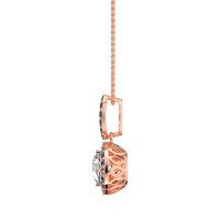 Modern Round Halo Necklace
